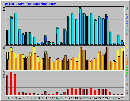 Daily usage for December 2024