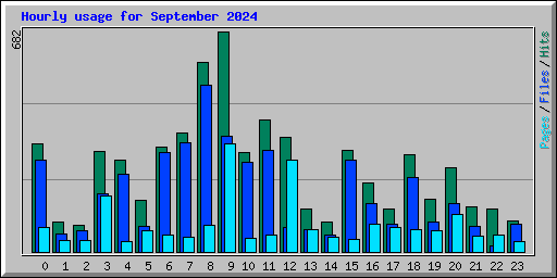 Hourly usage for September 2024